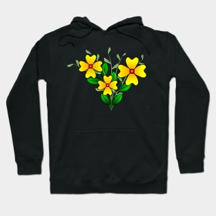 yellow flowers, floral, bloom, blooming, petals Hoodie